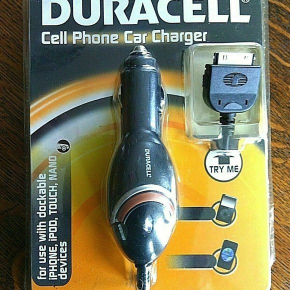 Cell Phone Car Charger DURACELL iPad(R)/iPhone(R)/iPod(R) 30-Pin Mobile Nano New - Picture 4 of 16
